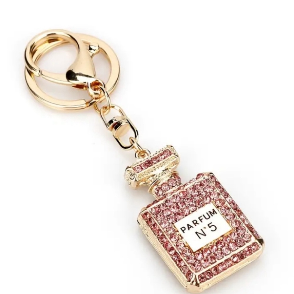 Perfume Bottle Keychain-Sparkling Rhinestone
Keychain -Champagne gold